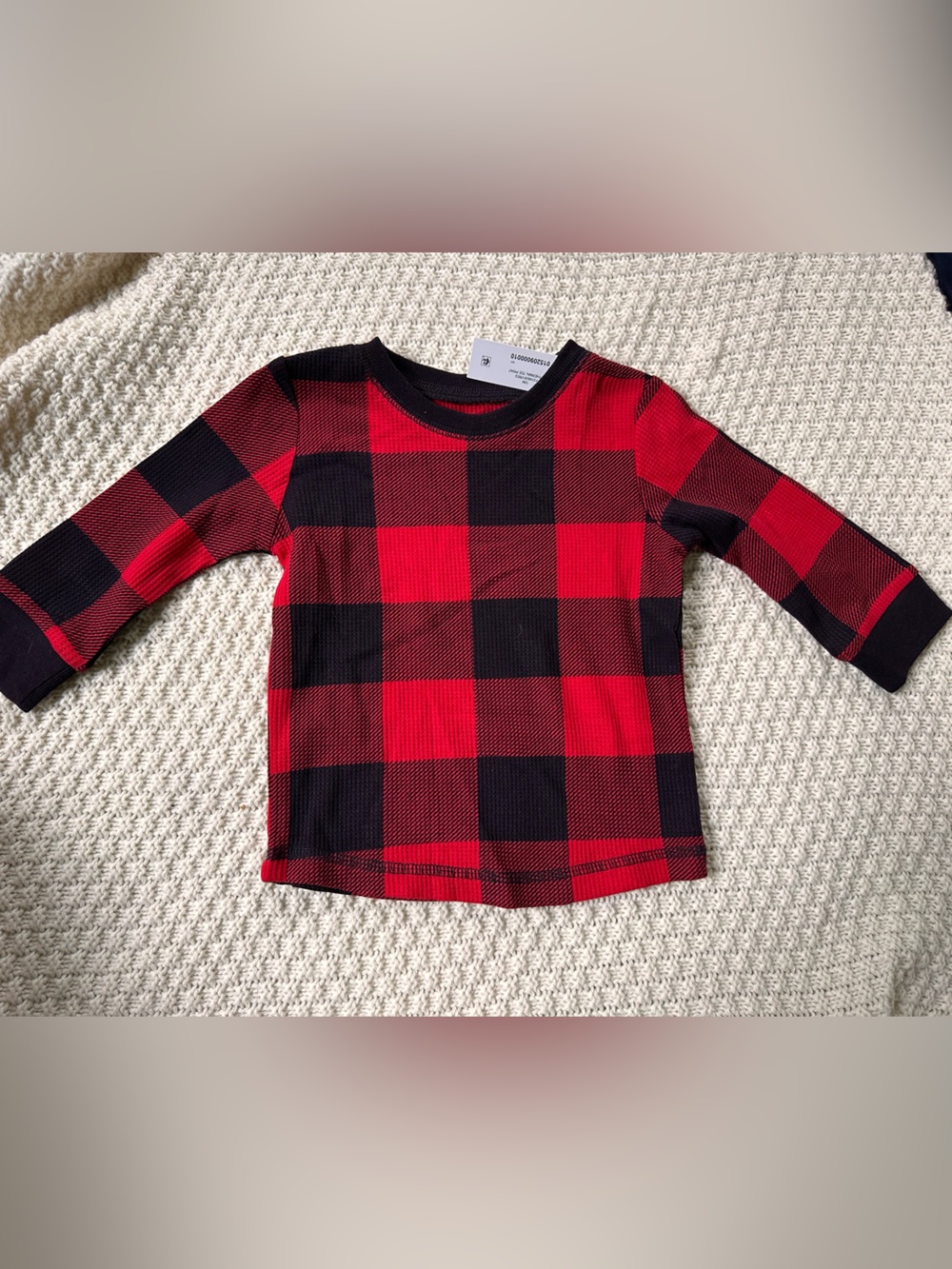 Garanimals Red and Black Buffalo Plaid Thermal Tee